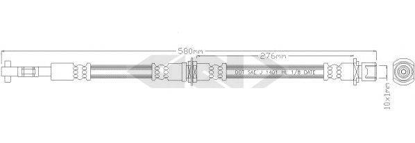 SPIDAN 340528 Гальмівний шланг