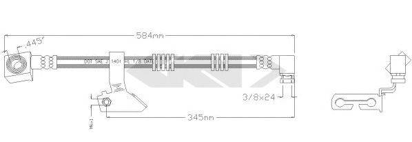 SPIDAN 340545 Гальмівний шланг