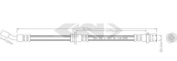 SPIDAN 340434 Гальмівний шланг