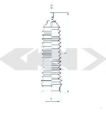 SPIDAN 84163 Пильовик, рульове управління