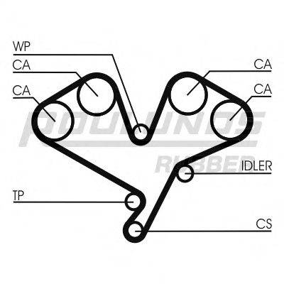 ROULUNDS RUBBER RR1248 Ремінь ГРМ