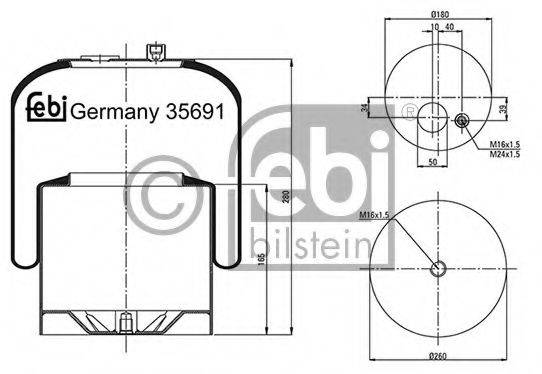 FEBI BILSTEIN 35691 Кожух пневматичної ресори