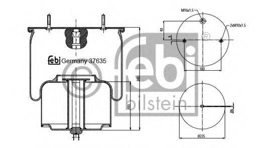 FEBI BILSTEIN 37635 Кожух пневматичної ресори