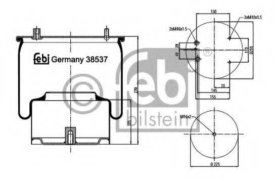 FEBI BILSTEIN 38537 Кожух пневматичної ресори