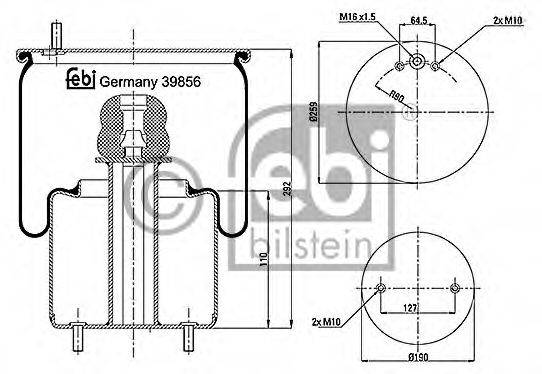 FEBI BILSTEIN 39856 Кожух пневматичної ресори