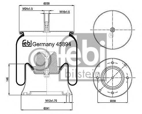 FEBI BILSTEIN 45894 Кожух пневматичної ресори