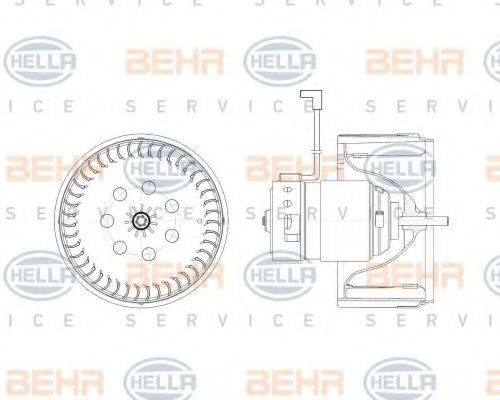 BEHR HELLA SERVICE 8EW009157221 Вентилятор салону