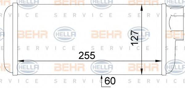 BEHR HELLA SERVICE 8FH351024441 Теплообмінник, опалення салону