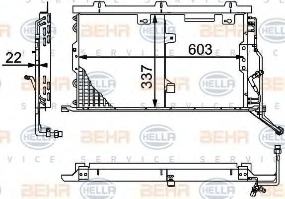 BEHR HELLA SERVICE 8FC351037311 Конденсатор, кондиціонер