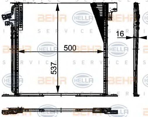 BEHR HELLA SERVICE 8FC351037341 Конденсатор, кондиціонер