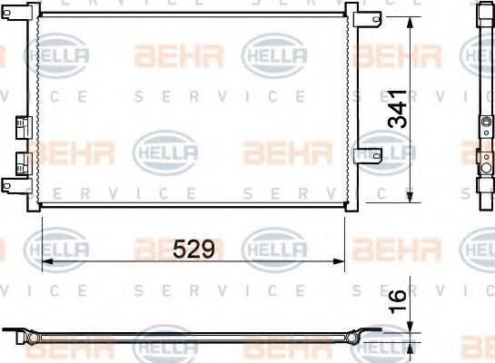 BEHR HELLA SERVICE 8FC351037451 Конденсатор, кондиціонер