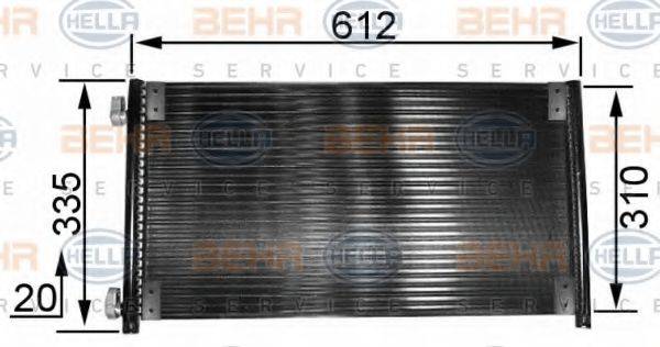 BEHR HELLA SERVICE 8FC351038311 Конденсатор, кондиціонер