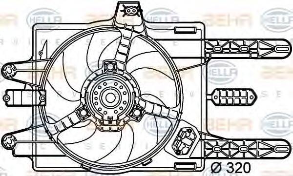 BEHR HELLA SERVICE 8EW351039451 Вентилятор, охолодження двигуна