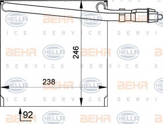 BEHR HELLA SERVICE 8FV351210041 Випарник, кондиціонер