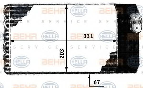 BEHR HELLA SERVICE 8FV351210581 Випарник, кондиціонер