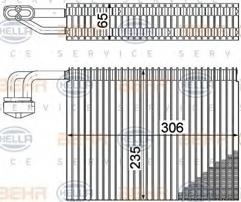 BEHR HELLA SERVICE 8FV351211311 Випарник, кондиціонер