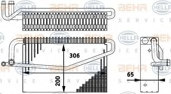 BEHR HELLA SERVICE 8FV351211371 Випарник, кондиціонер