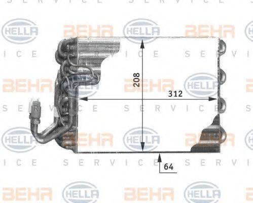 BEHR HELLA SERVICE 8FV351211541 Випарник, кондиціонер