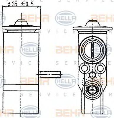 BEHR HELLA SERVICE 8UW351239021 Розширювальний клапан, кондиціонер