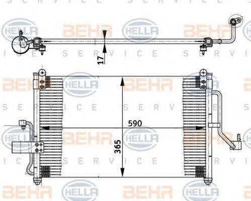 BEHR HELLA SERVICE 8FC351302021 Конденсатор, кондиціонер