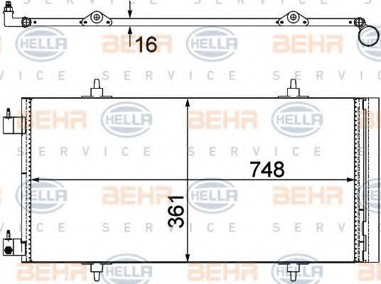 BEHR HELLA SERVICE 8FC351303651 Конденсатор, кондиціонер