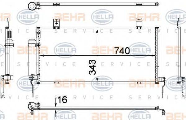 BEHR HELLA SERVICE 8FC351307731 Конденсатор, кондиціонер