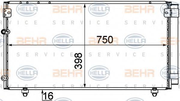 BEHR HELLA SERVICE 8FC351310171 Конденсатор, кондиціонер