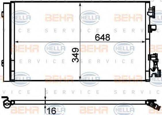 BEHR HELLA SERVICE 8FC351310541 Конденсатор, кондиціонер