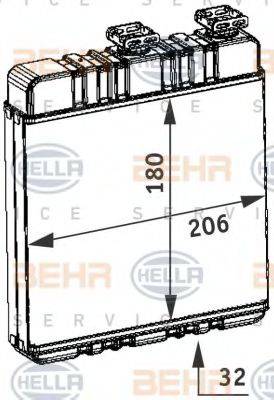 BEHR HELLA SERVICE 8FH351311141 Теплообмінник, опалення салону