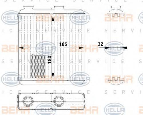 BEHR HELLA SERVICE 8FH351311231 Теплообмінник, опалення салону