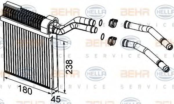 BEHR HELLA SERVICE 8FH351315611 Теплообмінник, опалення салону