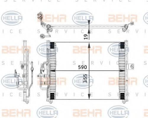 BEHR HELLA SERVICE 8FC351318011 Конденсатор, кондиціонер