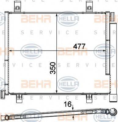 BEHR HELLA SERVICE 8FC351319601 Конденсатор, кондиціонер