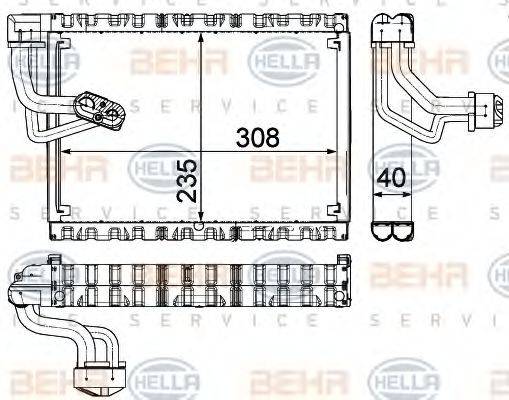 BEHR HELLA SERVICE 8FV351330681 Випарник, кондиціонер