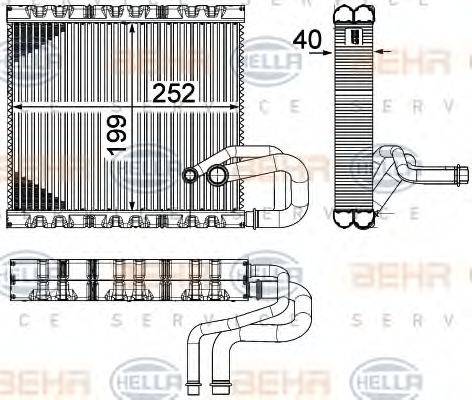 BEHR HELLA SERVICE 8FV351331131 Випарник, кондиціонер