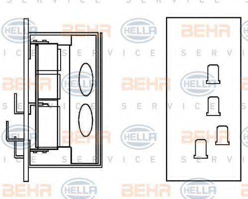 BEHR HELLA SERVICE 9ML351332161 Опір, вентилятор салону