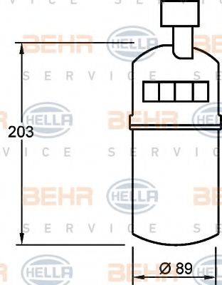 BEHR HELLA SERVICE 8FT351335041 Осушувач, кондиціонер