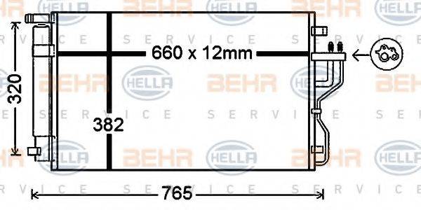 BEHR HELLA SERVICE 8FC351343094 Конденсатор, кондиціонер