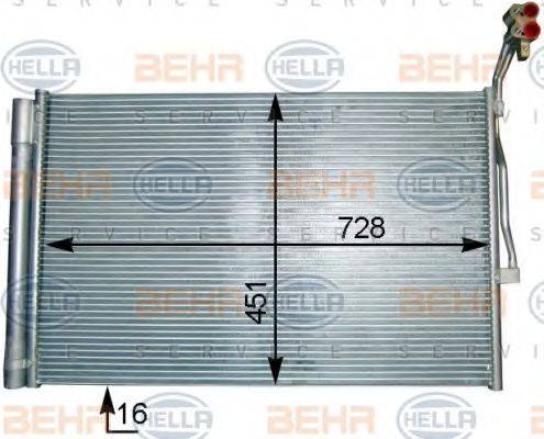 BEHR HELLA SERVICE 8FC351343161 Конденсатор, кондиціонер