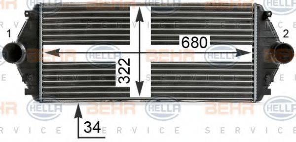 BEHR HELLA SERVICE 8ML376700541 Інтеркулер