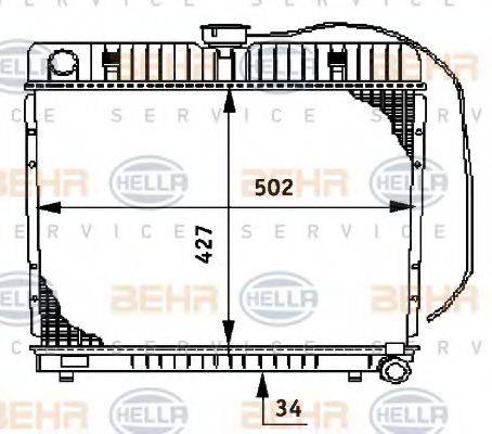 BEHR HELLA SERVICE 8MK376706191 Радіатор, охолодження двигуна