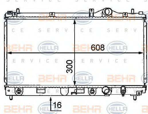 BEHR HELLA SERVICE 8MK376707621 Радіатор, охолодження двигуна