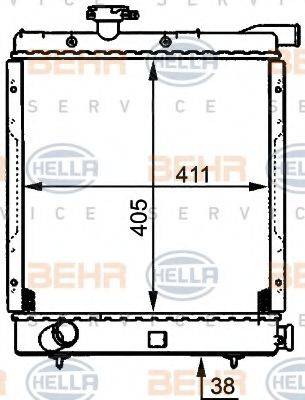 BEHR HELLA SERVICE 8MK376708081 Радіатор, охолодження двигуна