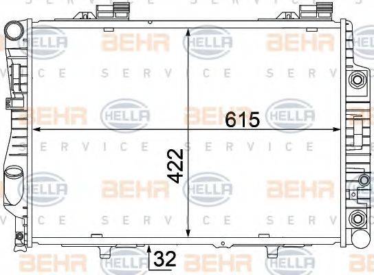 BEHR HELLA SERVICE 8MK376711231 Радіатор, охолодження двигуна