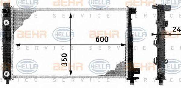 BEHR HELLA SERVICE 8MK376713051 Радіатор, охолодження двигуна