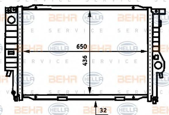 BEHR HELLA SERVICE 8MK376713281 Радіатор, охолодження двигуна