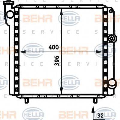 BEHR HELLA SERVICE 8MK376716661 Радіатор, охолодження двигуна