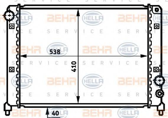 BEHR HELLA SERVICE 8MK376716671 Радіатор, охолодження двигуна