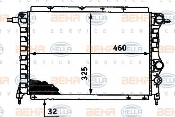 BEHR HELLA SERVICE 8MK376718261 Радіатор, охолодження двигуна