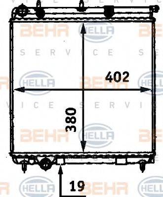 BEHR HELLA SERVICE 8MK376718631 Радіатор, охолодження двигуна